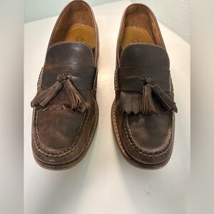 Cole Haan Classic Brown Leather Tassel Loafers - Men